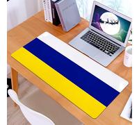 KDWJS Gaming Mouse Pad Mouse Mat - 35.5 x 16 in - XXL mousepad - Table mat large size - improved precision and speed - Ukrainian flag, its unique white, blue and yellow, indicates unity and identity