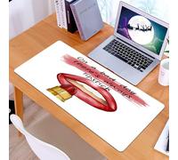 KDWJS Gaming Mouse Pad Mouse Mat - 35.5 x 16 in - XXL mousepad - Table mat large size - improved precision and speed - Remedy for a bad day- How lipsticks turn emotions with colored strokes