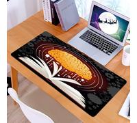 KDWJS Gaming Mouse Pad Mouse Mat - 35.5 x 16 in - XXL mousepad - Table mat large size - improved precision and speed - Knowledge ignites the power of the brain, the brain - books connect to realize t