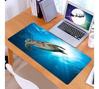 KDWJS Gaming Mouse Pad Mouse Mat - 35.5 x 16 in - XXL mousepad - Table mat large size - improved precision and speed - Turtles sailing deep in the ocean,Turtles glide in the sun,Oceanic Odyssey Turtl