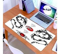 KDWJS Gaming Mouse Pad Mouse Mat - 35.5 x 16 in - XXL mousepad - Table mat large size - improved precision and speed - Japanese dragon, t style Asian native creatures
