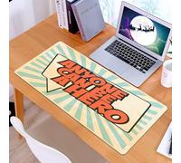 KDWJS Gaming Mouse Pad Mouse Mat - 35.5 x 16 in - XXL mousepad - Table mat large size - improved precision and speed - Quote, Pop Art Style Speech Bubble Messaging Everyone can be a hero,