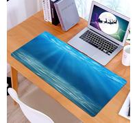 KDWJS Gaming Mouse Pad Mouse Mat - 35.5 x 16 in - XXL mousepad - Table mat large size - improved precision and speed - Ocean Collection,Sunlight Bursting into Deep Under Sea Wilderness Scenery Waters