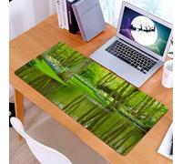 KDWJS Gaming Mouse Pad Mouse Mat - 35.5 x 16 in - XXL mousepad - Table mat large size - improved precision and speed - nature, forest with lake, Dutch garden, shepherd's forest, botany, flower bed, i