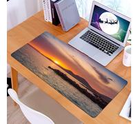 KDWJS Gaming Mouse Pad Mouse Mat - 35.5 x 16 in - XXL mousepad - Table mat large size - improved precision and speed - Amazing sunset at the marina of Neapoli town in Peloponnese Greece