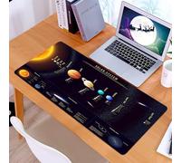 KDWJS Gaming Mouse Pad Mouse Mat - 35.5 x 16 in - XXL mousepad - Table mat large size - improved precision and speed - Outer Space Collection,Detailed Solar System with Scientific Information Jupit