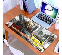 KDWJS Gaming Mouse Pad Mouse Mat - 35.5 x 16 in - XXL mousepad - Table mat large size - improved precision and speed - Modern street musician, man singing, playing guitar, sp