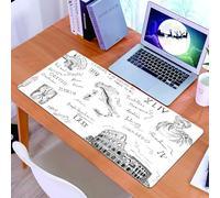KDWJS Gaming Mouse Pad Mouse Mat - 35.5 x 16 in - XXL mousepad - Table mat large size - improved precision and speed - Toga Festival, Ancient Roman Era Icons Caesar Colosseum Gladiator Helmet Sketch