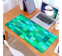 KDWJS Gaming Mouse Pad Mouse Mat - 35.5 x 16 in - XXL mousepad - Table mat large size - improved precision and speed - Teal,3D Cube Pattern Abstract Squares Vibrant Colored Geometric Shapes Design Mo