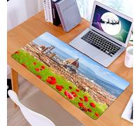 KDWJS Gaming Mouse Pad Mouse Mat - 35.5 x 16 in - XXL mousepad - Table mat large size - improved precision and speed - Featuring the iconic skyline of Florence with its Renaissance landmarks such
