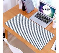 KDWJS Gaming Mouse Pad Mouse Mat - 35.5 x 16 in - XXL mousepad - Table mat large size - improved precision and speed - Harbour Stripe,Horizontal Nautical Stripes Pattern Hand Drawn Marine Sea Illustr