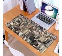 KDWJS Gaming Mouse Pad Mouse Mat - 35.5 x 16 in - XXL mousepad - Table mat large size - improved precision and speed - United States,Aerial New York City Famous Town of the World North American Capit