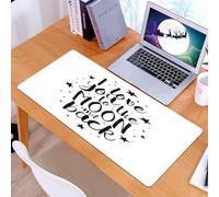 KDWJS Gaming Mouse Pad Mouse Mat - 35.5 x 16 in - XXL mousepad - Table mat large size - improved precision and speed - Love You To The Moon And Back Hand lettering font typography element for your de