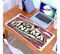 KDWJS Gaming Mouse Pad Mouse Mat - 35.5 x 16 in - XXL mousepad - Table mat large size - improved precision and speed - Vintage, Retro Kino Film Vintage Papier Textur Hollywood Stars ative Design,