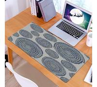 KDWJS Gaming Mouse Pad Mouse Mat - 35.5 x 16 in - XXL mousepad - Table mat large size - improved precision and speed - Grey Blue,Traditional African Folklore Inspired Spiral Do1