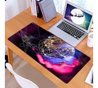KDWJS Gaming Mouse Pad Mouse Mat - 35.5 x 16 in - XXL mousepad - Table mat large size - improved precision and speed - Human control over global networks, the world of handheld interconnect points, t