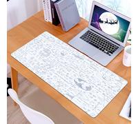 KDWJS Gaming Mouse Pad Mouse Mat - 35.5 x 16 in - XXL mousepad - Table mat large size - improved precision and speed - figures handwritten formulas tasks plots and calculations. Mathematical backgrou