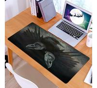 KDWJS Gaming Mouse Pad Mouse Mat - 35.5 x 16 in - XXL mousepad - Table mat large size - improved precision and speed - Gothic Decor,Crow Spirit Wings Haunting Magic Mysticism Dark Shadowy Occult Art