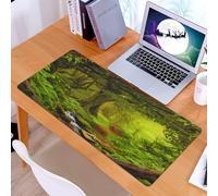 KDWJS Gaming Mouse Pad Mouse Mat - 35.5 x 16 in - XXL mousepad - Table mat large size - improved precision and speed - serene jungle scene with winding dirt paths, ancient trees and streams