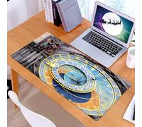 KDWJS Gaming Mouse Pad Mouse Mat - 35.5 x 16 in - XXL mousepad - Table mat large size - improved precision and speed - Prague Astronomical Clock (Orloj) in the Old Town of Prague