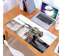 KDWJS Gaming Mouse Pad Mouse Mat - 35.5 x 16 in - XXL mousepad - Table mat large size - improved precision and speed - Army Sniper Warrior Targeting on Roof during the Operation Commando Task