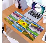 KDWJS Gaming Mouse Pad Mouse Mat - 35.5 x 16 in - XXL mousepad - Table mat large size - improved precision and speed - Collection of natural landscape photos, compilation of landscape natural images,