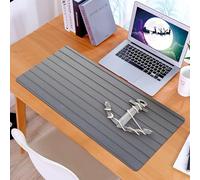KDWJS Gaming Mouse Pad Mouse Mat - 35.5 x 16 in - XXL mousepad - Table mat large size - improved precision and speed - grey aging anchor wrapped in rope adds coastal features to the grey wooden wall