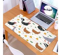 KDWJS Gaming Mouse Pad Mouse Mat - 35.5 x 16 in - XXL mousepad - Table mat large size - improved precision and speed - Easter chicken seamless pattern. Funny laying hens with baby chicks and eggs bir