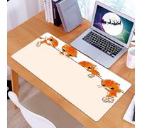 KDWJS Gaming Mouse Pad Mouse Mat - 35.5 x 16 in - XXL mousepad - Table mat large size - improved precision and speed - Four orange tabby kittens with unique stripes and innocent eyes，Make the vision