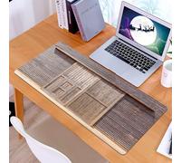 KDWJS Gaming Mouse Pad Mouse Mat - 35.5 x 16 in - XXL mousepad - Table mat large size - improved precision and speed - industrial,Old Wooden Timber Oak Barn Door Farmhouse Countryside Rural Village A