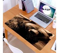 KDWJS Gaming Mouse Pad Mouse Mat - 35.5 x 16 in - XXL mousepad - Table mat large size - improved precision and speed - the grizzly or the North American brown bear is a subspecies of brown bear that