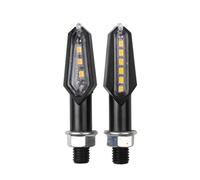 KDWNRHGK Motorcycle Turning Indicators Amber/Red/White Universal LED Motorcycle Turn Signal Indicator Light Blinker Double Sided Motorbike Turning Indicators