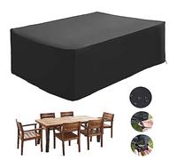 KDXAOBEI 600D Waterproof Garden Table Cover Rectangular Outdoor Furniture Protector UV Resistant Oxford Fabric 170x130x100 cm Rattan Patio Cover