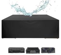 KDXAOBEI Garden Furniture Cover Waterproof 270x130x90cm(LxWxH),Outdoor Table Covers Heavy Duty 420D Oxford Tear-Resistant Rectangular Garden Furniture set Covers, Outdoor Patio Rattan Table Covers