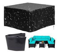 KDXAOBEI Garden Furniture Cover Waterproof,Outdoor Patio Furniture Cover 220x110x75cm(LxWxH) Heavy Duty Oxford Fabric, Anti-UV, Rip Proof Patio Square Table Covers,Rattan Sofa Cover Rectangular