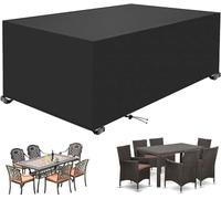 KDXAOBEI Garden Furniture Covers 85x85x85cm(LxWxH) Heavy Duty 420D Oxford Fabric Waterproof Rectangular Outdoor Furniture Cover for Table Chairs, Rattan Furniture Covers Extra Large Patio Cover