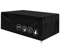 KDXAOBEI Garden Furniture Covers Waterproof,140x90x90 Outdoor Furniture Covers Waterproof Heavy Duty 420D Oxford Fabric Rectangular Garden Table Covers, Windproof, Rip Proof