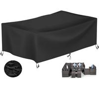 KDXAOBEI Garden Furniture Set Covers 120x120x84cm(LxBxH) Large Garden Furniture Covers Waterproof, Patio Set Cover 600d Heavy Duty Cube Outdoor Table Covers Waterproof Canvas Rattan Sofa Cover