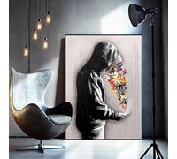 KDXAOBEI Graffiti Canvas Wall Art Portrait Painting on Canvas Posters and Prints Street Wall Art Picture for Living Room Decor 90x140cm(35x55in) No frame