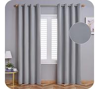KDXAOBEI Light Gray Curtains Modern Blackout Curtains for Living Room Bedrooms Light Cutout Curtains for Kitchen Warm and Cold Insulated Thermal Double Sided Curtains 168x213cm(66x84in) x2w/L