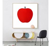 KDXAOBEI Mid-Century Modern Nature Wall Art Canvas Print Poster Red Apple Picture for Kitchen Living Room Home Decor Cuadros 45x45cm(18x18in) No Frame