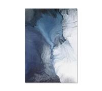 KDXAOBEI Modern Wall Art Dark Blue Abstract Art Poster Scandinavian Canvas Print Painting Wall Picture for Living Room Home Decor 60x90cm(24x35in) No frame