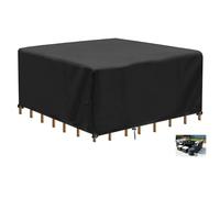 KDXAOBEI Outdoor Furniture Cover, Waterproof, 270x140x90cm, Black, Polyester & Polyurethane, Buckles & Drawstring