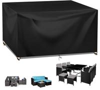 KDXAOBEI Waterproof Garden Furniture Covers Multiple Size 160x160x100cm(LxBxH) Garden Table Cover Outdoor Garden Table Cover Rectangular Windproof Anti-Uv For Bench Cover Sofa Seat Covers