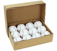 KDXBQ 12 Pack BaseBall Standard 9 Inch, Rounders Ball, Hard PU Baseballs, Practice Training Baseball Base Balls, for Youth, Adult, Indoor & Outdoor School Sports Training Games