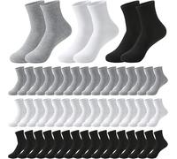 KDXBQ 72 Pairs Mens Socks Bulk Athletic Casual Sports Socks Quarter Ankle Sock Moisture Wicking Sock for Unisex Homeless Men Women