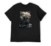 KDXDOX Fashion T-Shirt Elden Lion Ring Souls Gaming Black