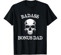 KDXDOX Funny Badass Bonus Dad Step Dad Gift Stepdad Stepfather T-Shirt Size XL Black