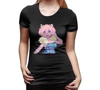 KDXDOX My Hero Academia Pinky Ashido Mina T-Shirts for Women Boku No Hero Academia Black