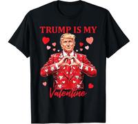 KDXDOX Retro Trump is My Valentine Trump Valentine Day T-Shirt Size S Black